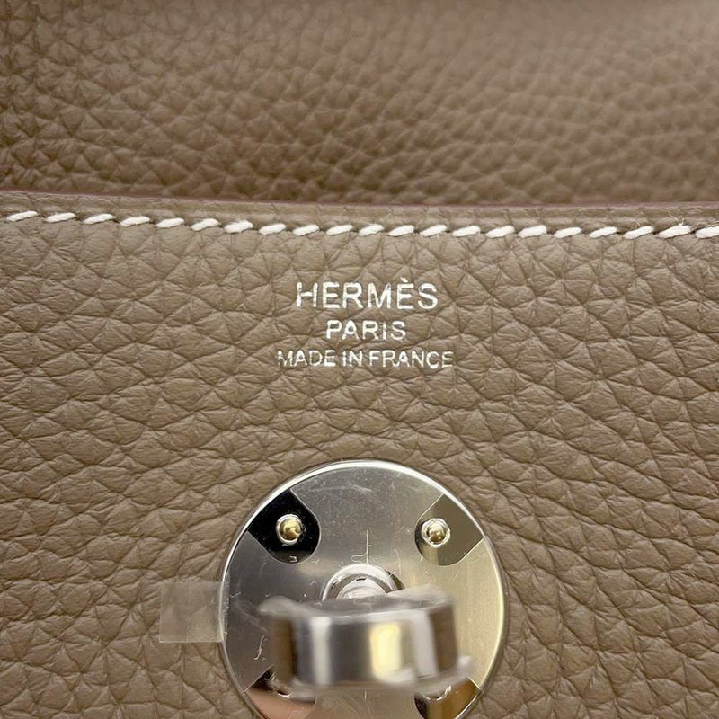 エルメス ハンドバッグ リンディ26 エトゥープ/シルバー金具 トリヨンクレマンス W刻印2wayショルダー