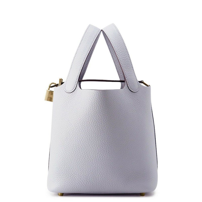 エルメス ハンドバッグ ピコタンロックPM グリパンタン/シャンパンゴールド金具 トリヨンクレマンス K刻印