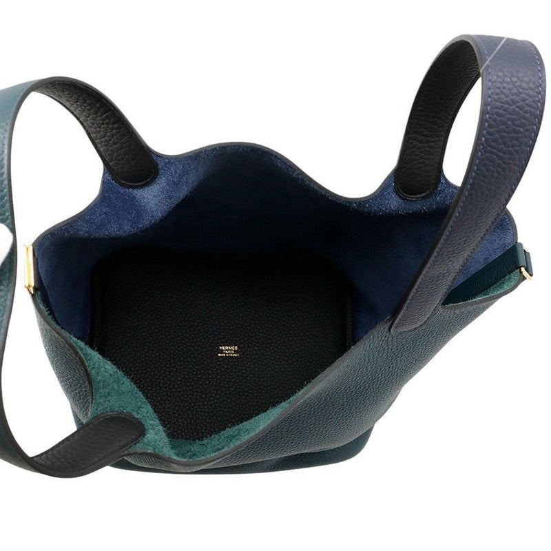 エルメス ピコタンロックMM カザック2 ブルーニュイ/ヴェールシプレス/ブラック/ゴールド金具 トリヨンクレマンス Y刻印