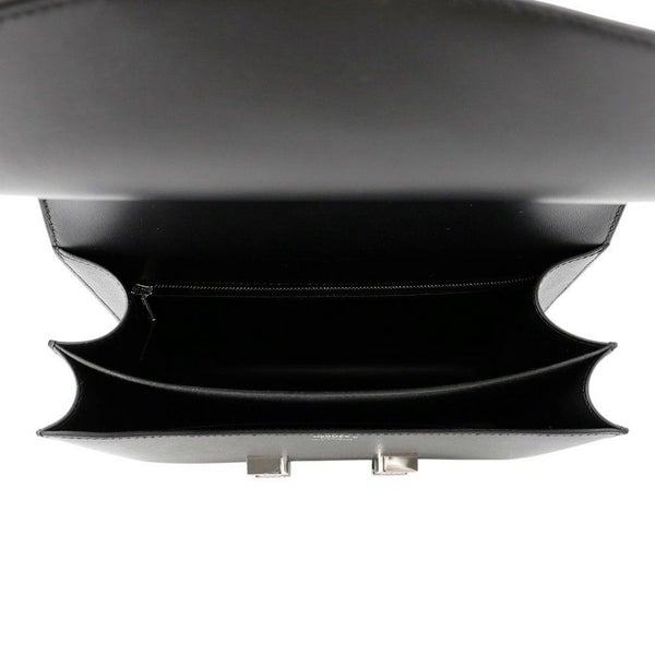 エルメス ショルダーバッグ コンスタンス3 24 ブラック/オンブレ/シルバー金具 ヴォーマダム/リザード Y刻印 黒