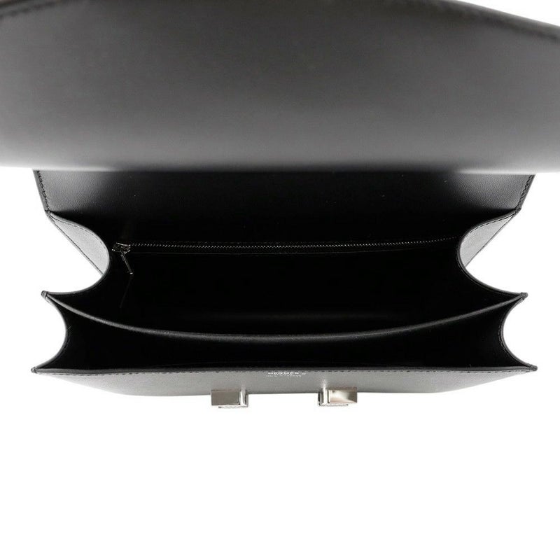 エルメス ショルダーバッグ コンスタンス3 24 ブラック/オンブレ/シルバー金具 ヴォーマダム/リザード Y刻印 黒