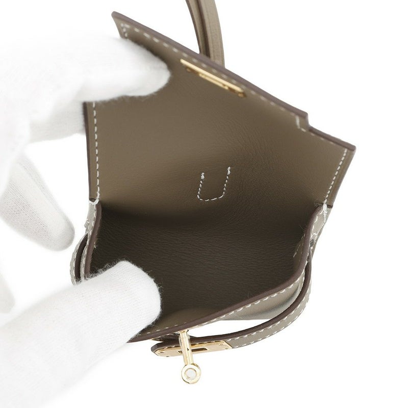 エルメス バッグチャーム ケリー フェスティバル エトゥープ/ゴールド金具 スイフト K刻印