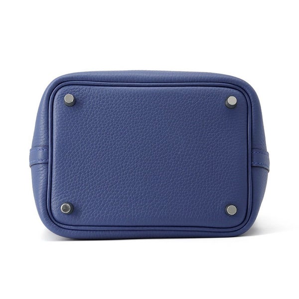 エルメス ハンドバッグ ピコタンロックPM ブルータイ/シルバー金具 トリヨンクレマンス K刻印