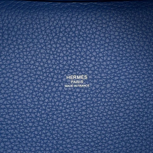 エルメス ハンドバッグ ピコタンロックPM ブルータイ/シルバー金具 トリヨンクレマンス K刻印