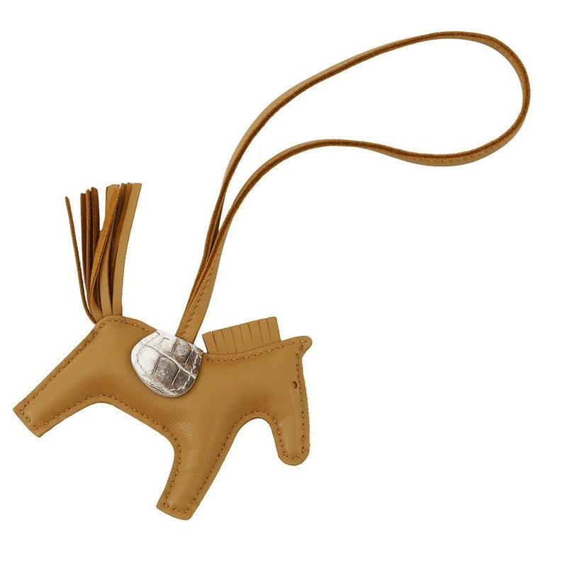 エルメス バッグチャーム ロデオPM タッチ セサミ/ヒマラヤ ラムスキン/ニロティカスマット W刻印