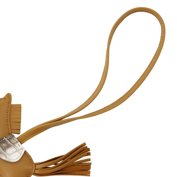 エルメス バッグチャーム ロデオPM タッチ セサミ/ヒマラヤ ラムスキン/ニロティカスマット W刻印