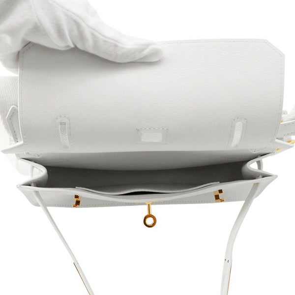 エルメス ジプシエール ミニ ニューホワイト/ゴールド金具 スイフト W刻印