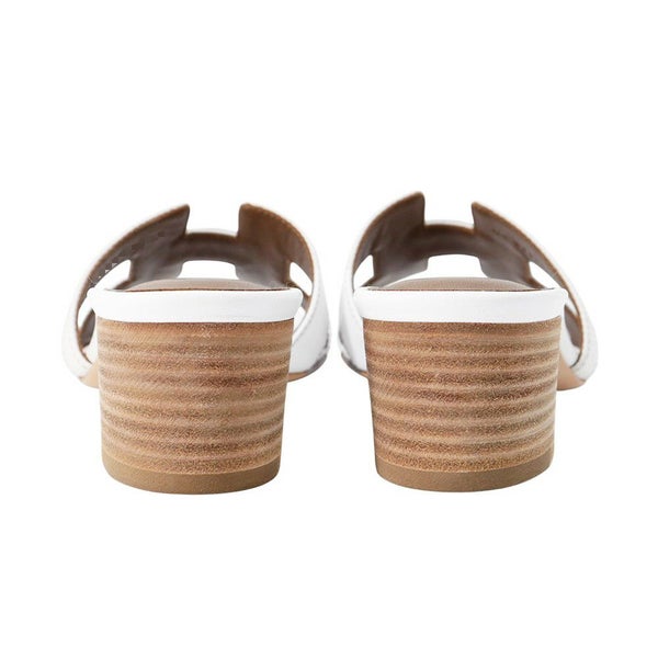 エルメス サンダル オアジス Oasis レザー レディースサイズ34 HERMES 靴 白