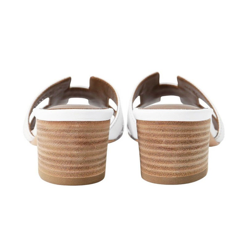 エルメス サンダル オアジス Oasis レザー レディースサイズ34 HERMES 靴 白