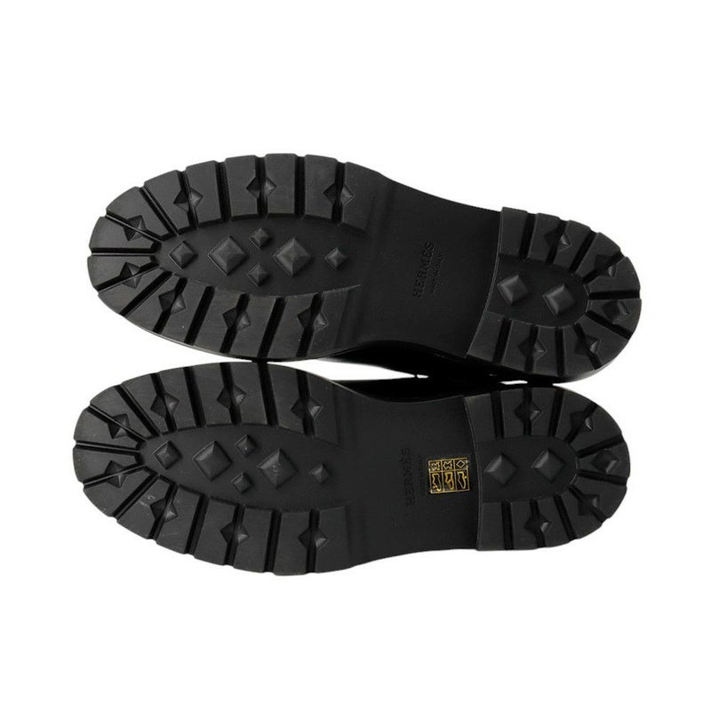 エルメス ショートブーツ ジェフ レザー メンズサイズ41 HERMES 靴 黒