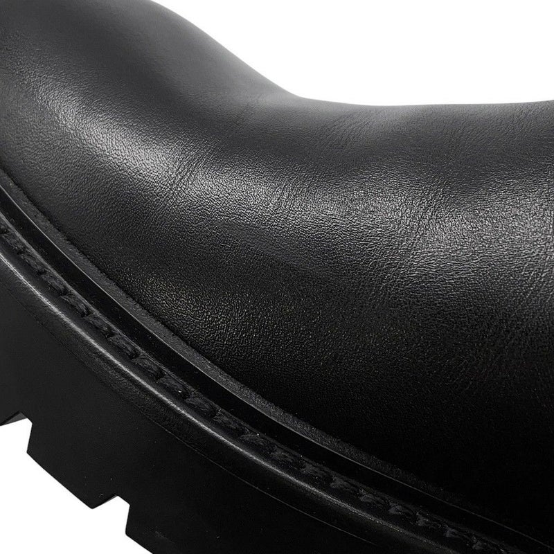 エルメス ショートブーツ ジェフ レザー メンズサイズ41 HERMES 靴 黒