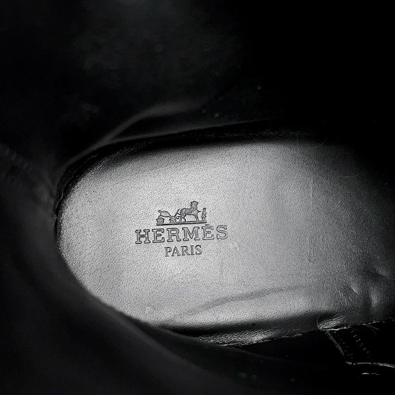 エルメス ショートブーツ ジェフ レザー メンズサイズ41 HERMES 靴 黒
