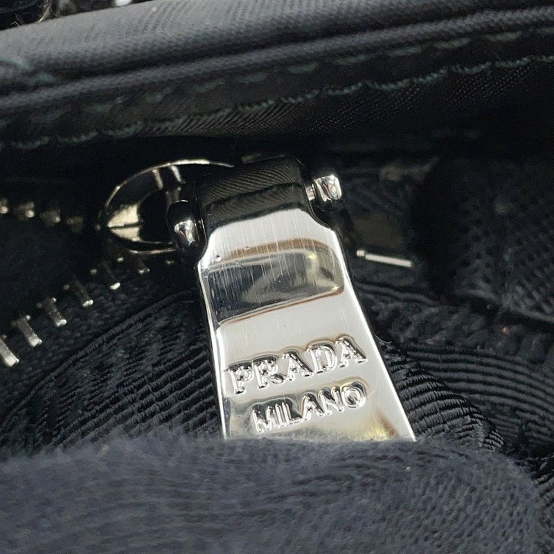 プラダ チェーントートバッグ キルティング ナイロン 1BG017 PRADA 黒