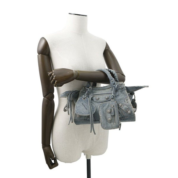 バレンシアガ ハンドバッグ ネオ カゴール XS デニム ラインストーン 700940 BALENCIAGA 2way