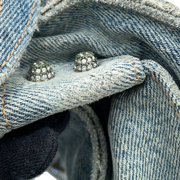 バレンシアガ ハンドバッグ ネオ カゴール XS デニム ラインストーン 700940 BALENCIAGA 2way