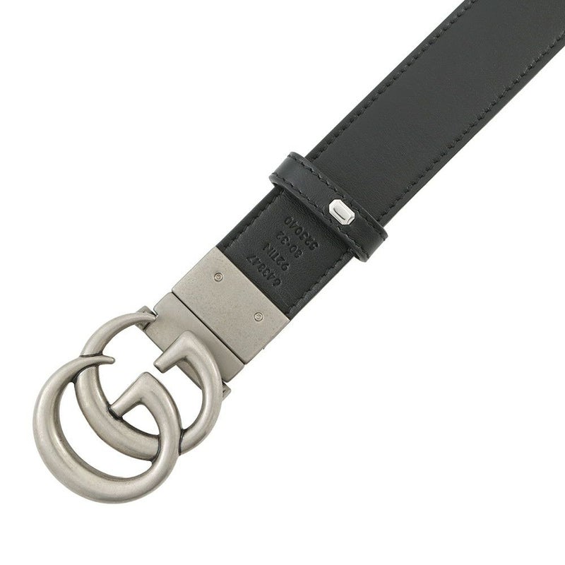 グッチ べルト ダブルGG レザー リバーシブル サイズ80 643847 GUCCI メンズ 黒