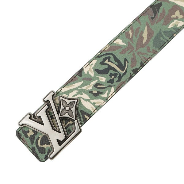 ルイヴィトン べルト LV フラワー カモフラージュ リバーシブル サイズ90 M4383U LOUIS VUITTON メンズ
