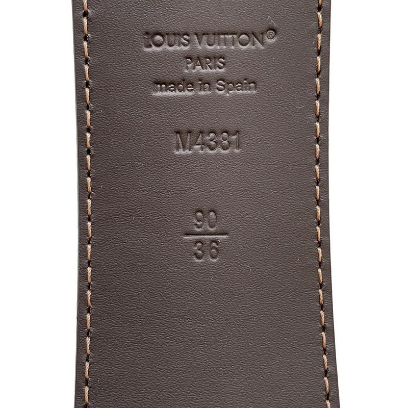 ルイヴィトン べルト LV イニシャル カレッジ モノグラム・ヘリテージ リバーシブル サイズ90 M4381U LOUIS VUITTON メンズ