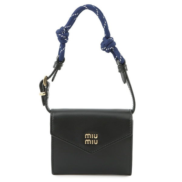 ミュウミュウ ショルダーウォレット レザー 5MT024 Miu Miu 財布 黒