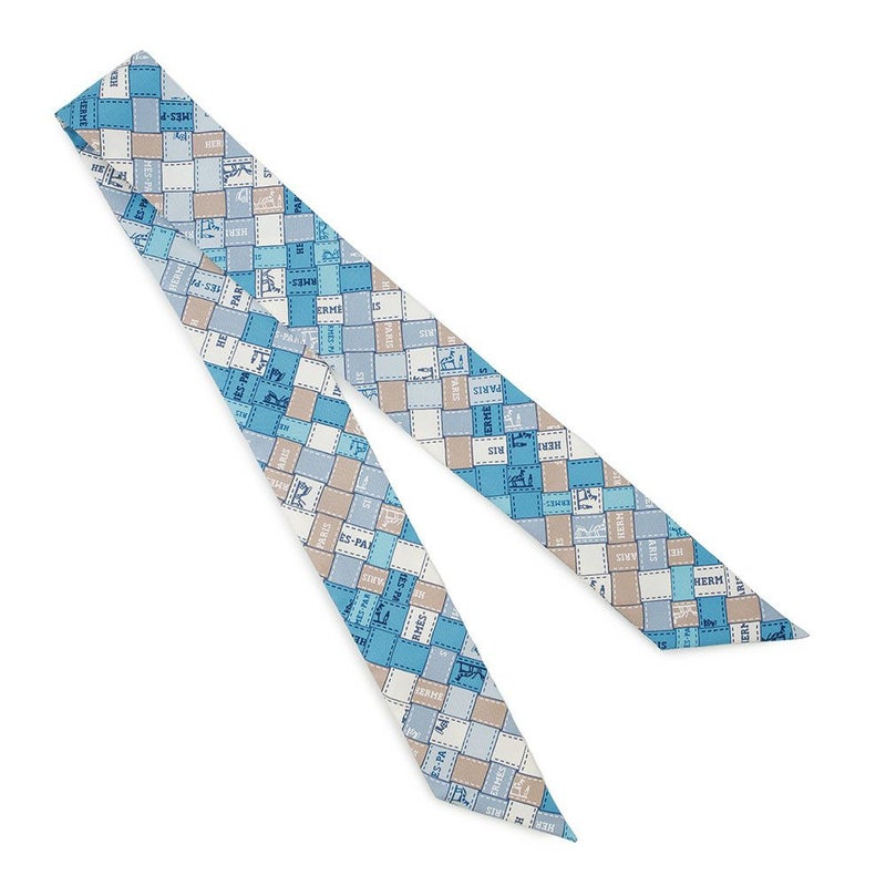 エルメス スカーフ ツイリー ボルデュック Bolduc au Carre HERMES シルクスカーフ チェック