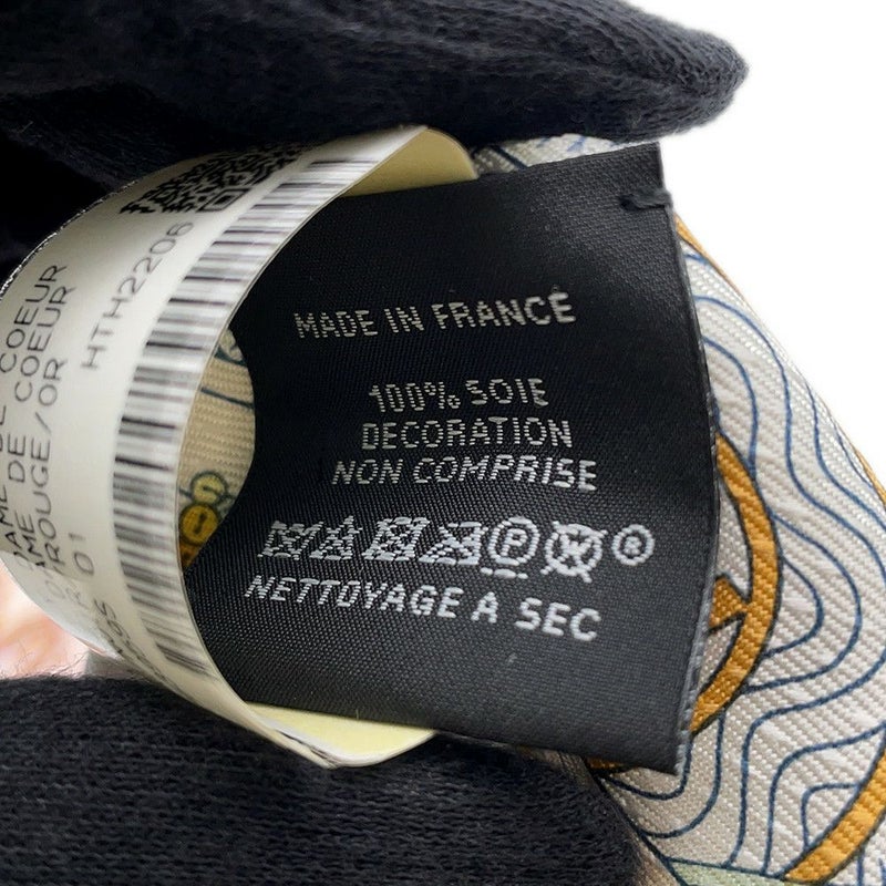 エルメス スカーフ ツイリー ビジュー ピケ ハートのクイーン Dame de Coeur HERMES シルクツイル 2022年秋冬 黒