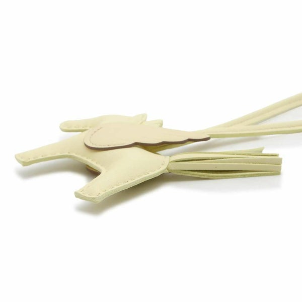 エルメス バッグチャーム ロデオPM ペガサス ジョーヌミルトン ラムスキン W刻印