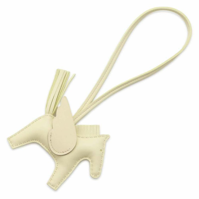 エルメス バッグチャーム ロデオPM ペガサス ジョーヌミルトン ラムスキン W刻印