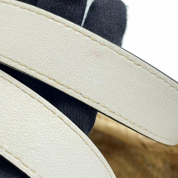 ロエベ ハンドバッグ アナグラム バスケット スモール ラフィア レザー A223S93X04 LOEWE かごバッグ 白