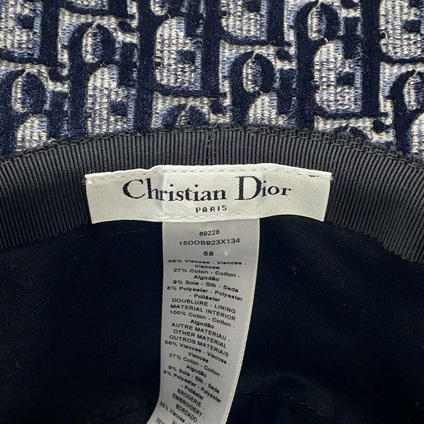 クリスチャン・ディオール ハット オブリーク トロッター ベロア サイズ58 Christian Dior 帽子