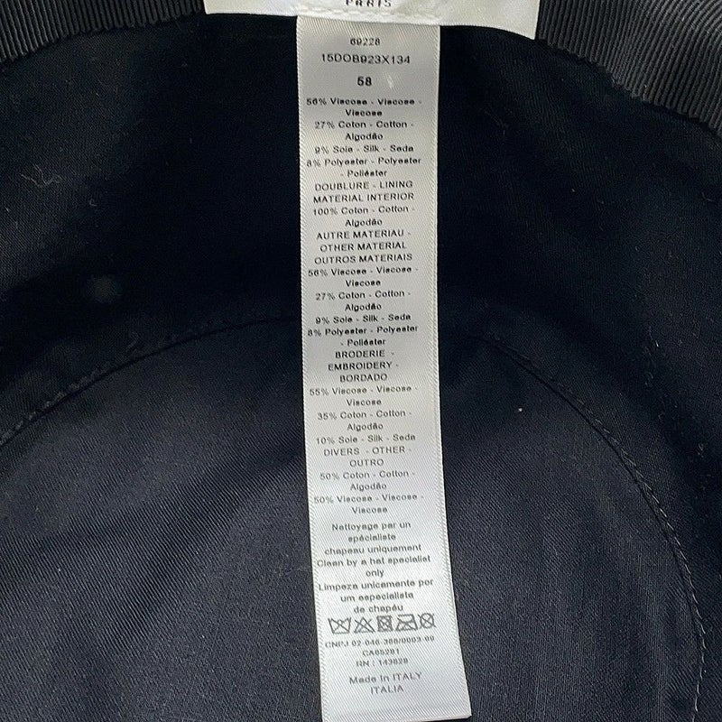 クリスチャン・ディオール ハット オブリーク トロッター ベロア サイズ58 Christian Dior 帽子