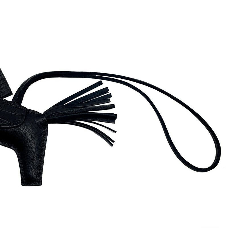 エルメス バッグチャーム ロデオ PM タッチ ブラック ラムスキン/アリゲーターマット Y刻印 黒 ソーブラック