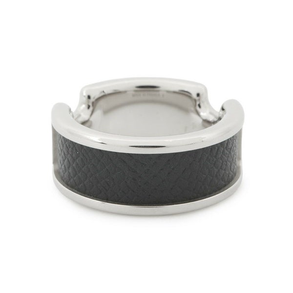 エルメス リング オランプPM ブラック/シルバー金具 エプソン サイズS HERMES 指輪 黒