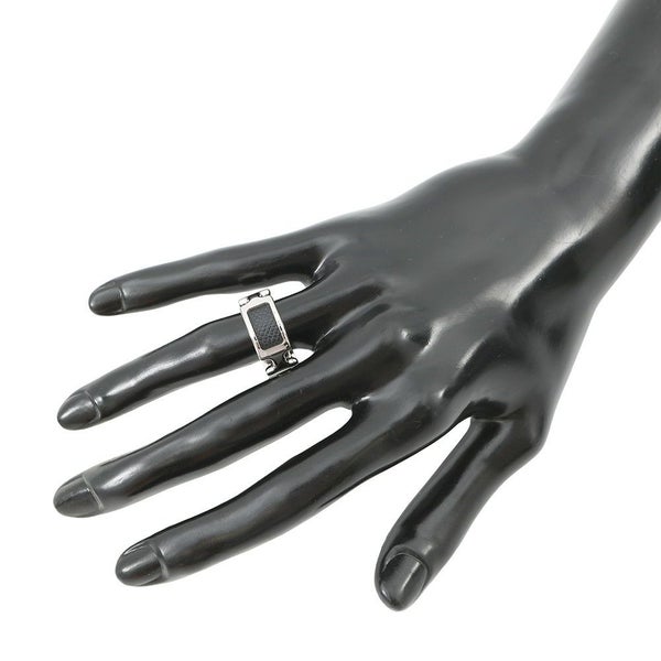 エルメス リング オランプPM ブラック/シルバー金具 エプソン サイズS HERMES 指輪 黒