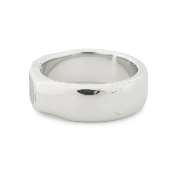 エルメス リング エトリエ ブラック/シルバー金具 サイズT62 HERMES 指輪 メンズ 黒