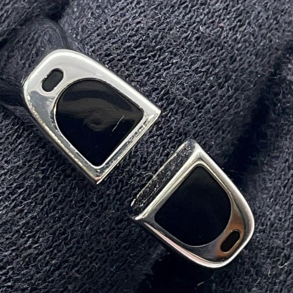 エルメス リング エトリエ ブラック/シルバー金具 サイズT62 HERMES 指輪 メンズ 黒