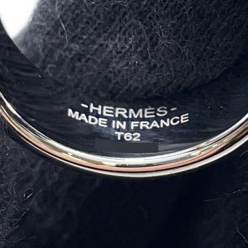 エルメス リング エトリエ ブラック/シルバー金具 サイズT62 HERMES 指輪 メンズ 黒