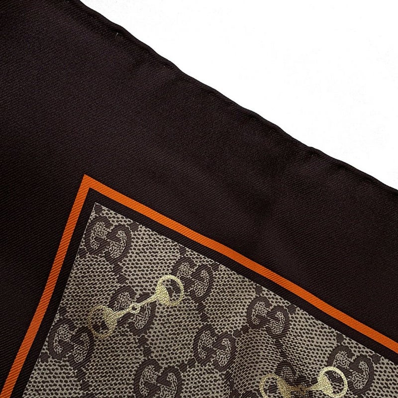 グッチ スカーフ GGプリント ホースビット シルク 662576 3G001 GUCCI スカーフ