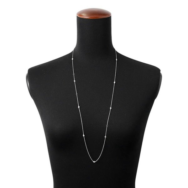 ティファニー ネックレス ダイヤモンド ロングネックレス ダイヤ 9P 計0.78ct K18WGホワイトゴールド Tiffany&Co.