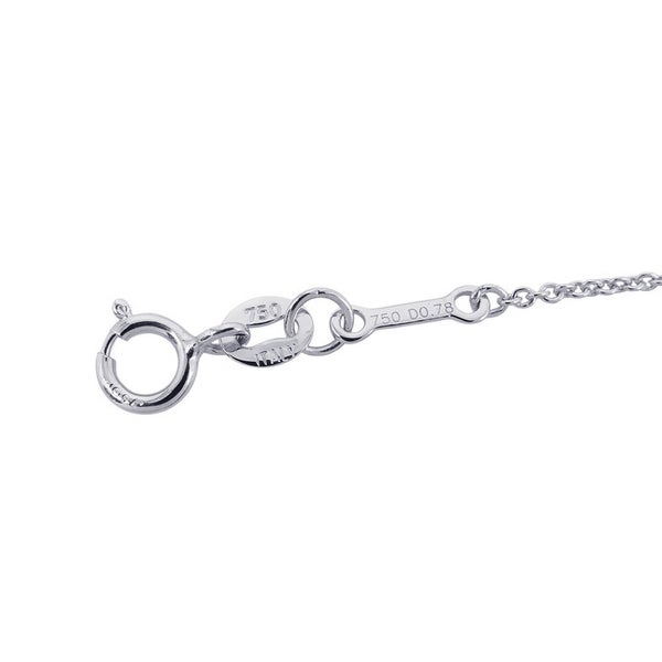 ティファニー ネックレス ダイヤモンド ロングネックレス ダイヤ 9P 計0.78ct K18WGホワイトゴールド Tiffany&Co.