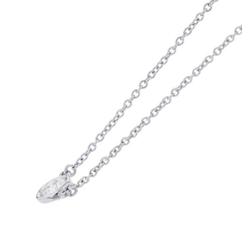 ティファニー ネックレス エルサ・ペレッティ バイザヤード シングル ダイヤモンド ペンダント ダイヤ 1P 0.24ct Pt950プラチナ 鑑定書付き