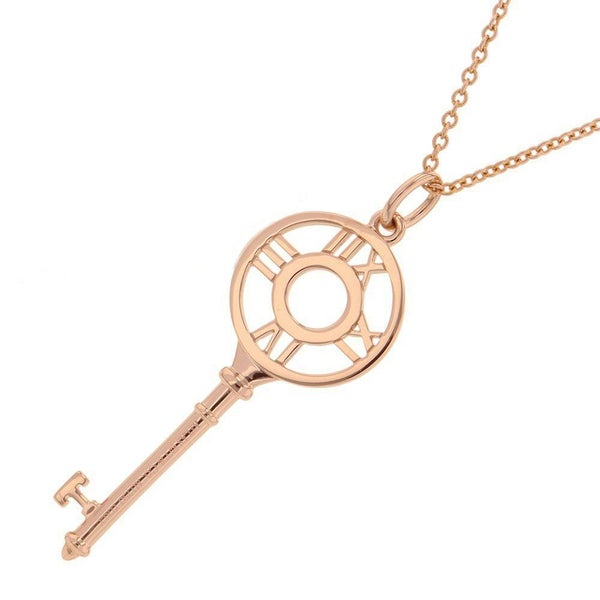 ティファニー ネックレス アトラス キー ペンダント ダイヤモンド K18PGピンクゴールド Tiffany&Co.