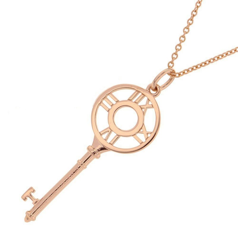ティファニー ネックレス アトラス キー ペンダント ダイヤモンド K18PGピンクゴールド Tiffany&Co.