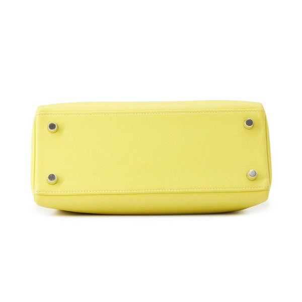 エルメス ハンドバッグ ケリー25 内縫い ライム/シルバー金具 スイフト D刻印 2wayショルダー