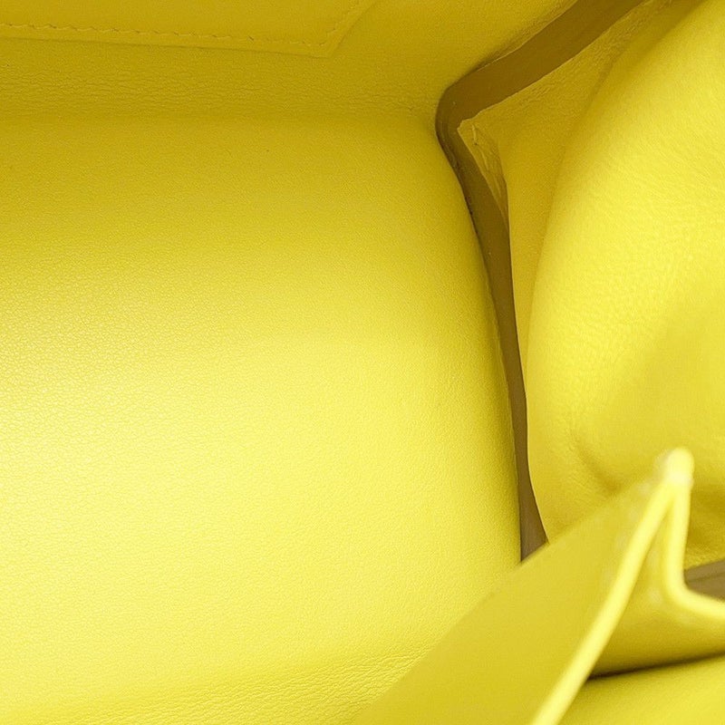 エルメス ハンドバッグ ケリー25 内縫い ライム/シルバー金具 スイフト D刻印 2wayショルダー