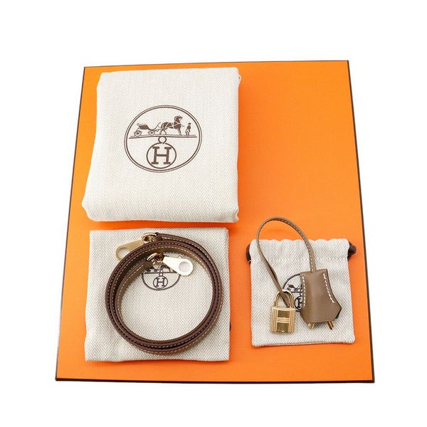 エルメス ハンドバッグ ケリー25 外縫い ヴェルソ エトゥープ/バンブー/シャンパンゴールド金具 ヴォ―マダム W刻印 2wayショルダー