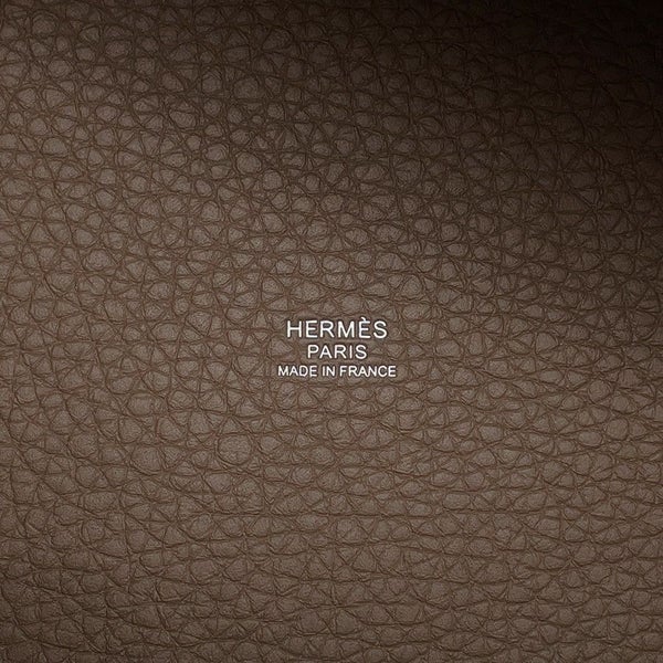 エルメス ハンドバッグ ピコタンロックMM エトゥープ/シルバー金具 トリヨンクレマンス K刻印