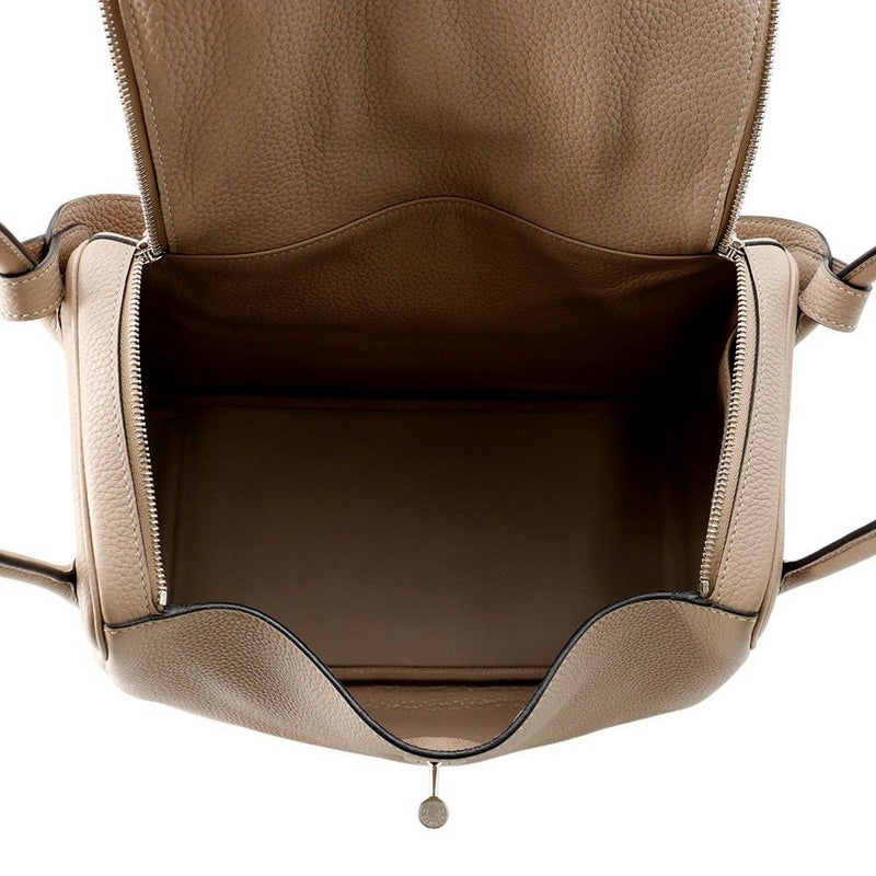 エルメス ハンドバッグ リンディ34 トゥルティエールグレー/シルバー金具 トリヨンクレマンス □O刻印 2wayショルダー