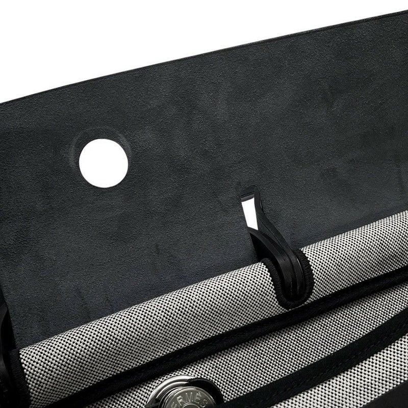 エールバッグ ジップ 50 ルトゥルネ キャビン エクリュ/ブルーゼリージュ/ブラック/シルバー金具 トワルミリタリー/ヴァッシュハンター