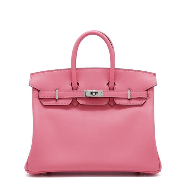 エルメス バーキン25 ローズアザレ/シルバー金具 スイフト K刻印 HERMES Birkin ハンドバッグ