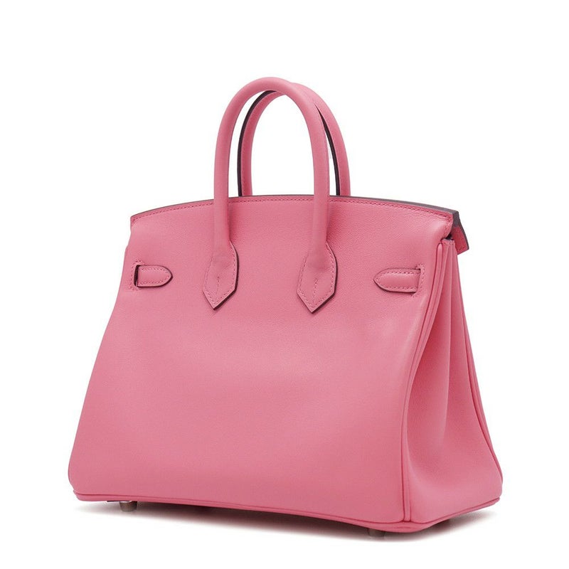 エルメス バーキン25 ローズアザレ/シルバー金具 スイフト K刻印 HERMES Birkin ハンドバッグ